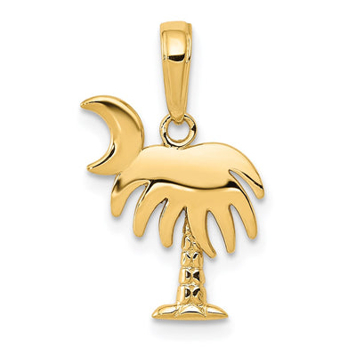 14K gold moon pendant