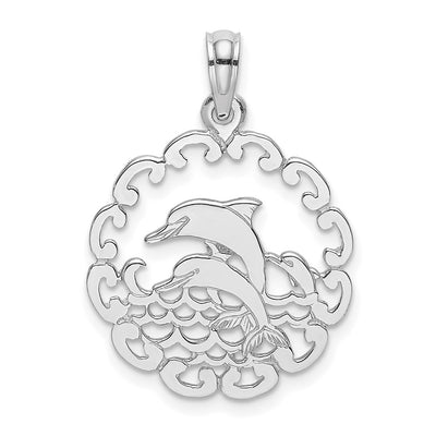 14K white gold pendant
