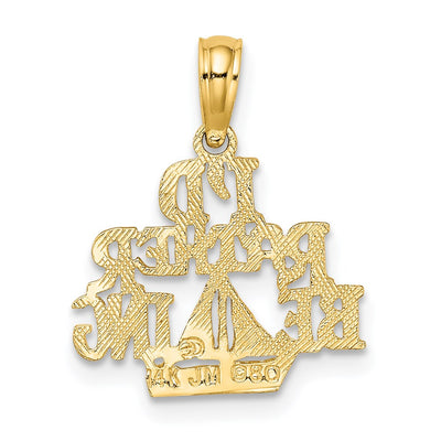 14K I'D RATHER BE SAILING Charm