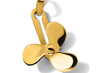 14K Moveable 3 Blade Propeller Pendant