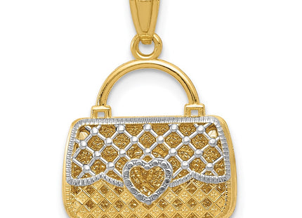 14k Yellow & Rhodium Pendants Style D4174 - Classique Jewelry Inc.