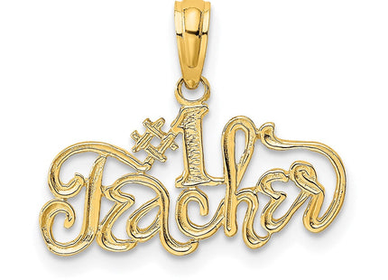 14k #1 TEACHER Charm (Style D4179)