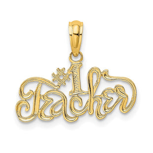 14k #1 TEACHER Charm (Style D4179)