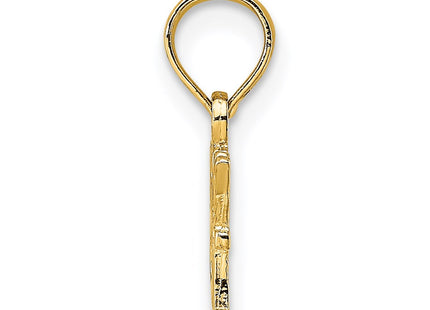 14K gold heart charm, alternate view