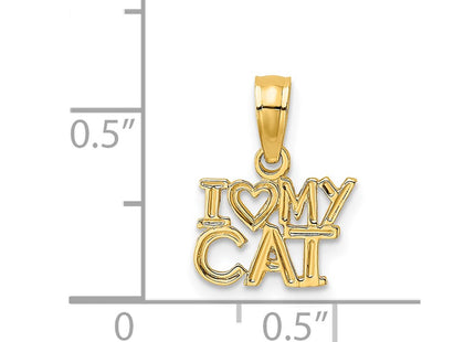 14K gold heart charm, further view
