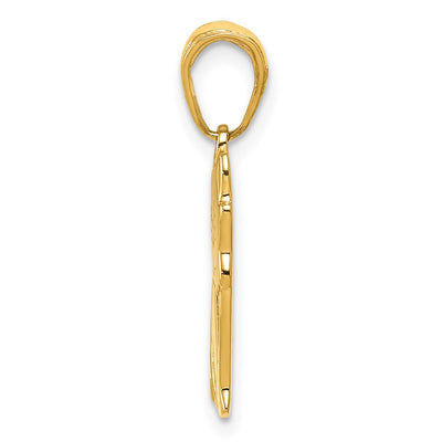 14K Sitting Cat Pendant