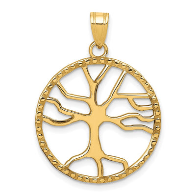 14K gold tree of life pendant