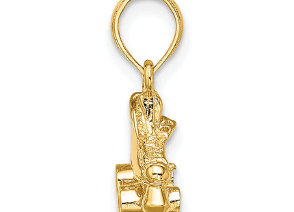 14k 3-D Roller Skate Charm