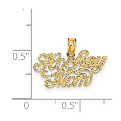 14K HOCKEY MOM Charm