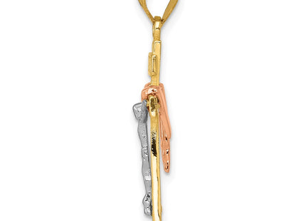 14k Tri-Color Pendants Style D4323 - Classique Jewelry Inc.