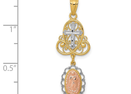 14k Two-tone Pendants Style D4349 - Classique Jewelry Inc.