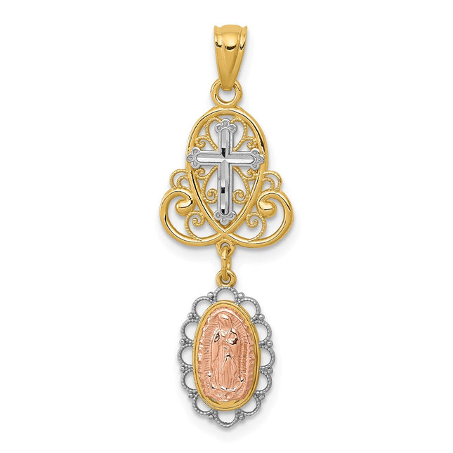 14k Two-tone Pendants Style D4349 - Classique Jewelry Inc.