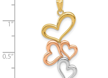 14k Yellow & Rhodium Pendants Style D4360 - Classique Jewelry Inc.