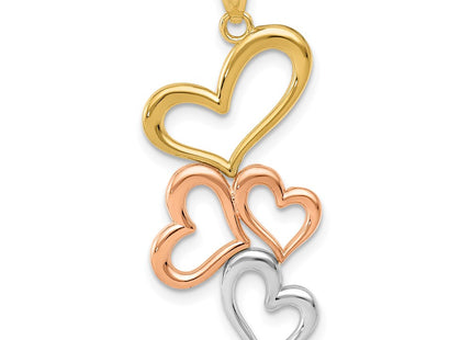 14k Yellow & Rhodium Pendants Style D4360 - Classique Jewelry Inc.