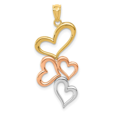 14K gold heart pendant