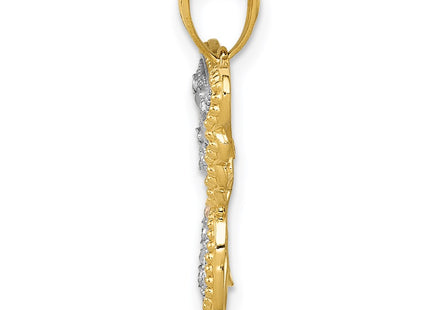 14k Yellow & Rhodium Pendants Style D4380 - Classique Jewelry Inc.
