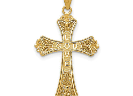 14k Yellow & Rhodium Pendants Style D4416 - Classique Jewelry Inc.