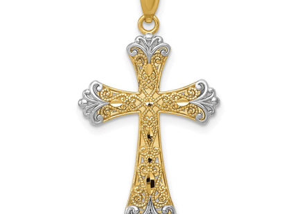14k Yellow & Rhodium Pendants Style D4416 - Classique Jewelry Inc.