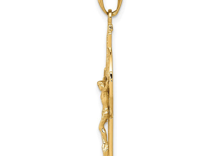 14K gold cross pendant, alternate view