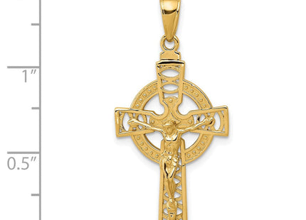 14K gold cross pendant, another view