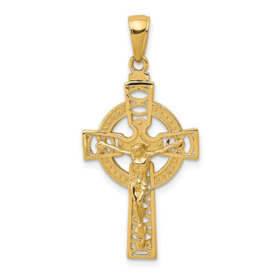 14K gold cross pendant