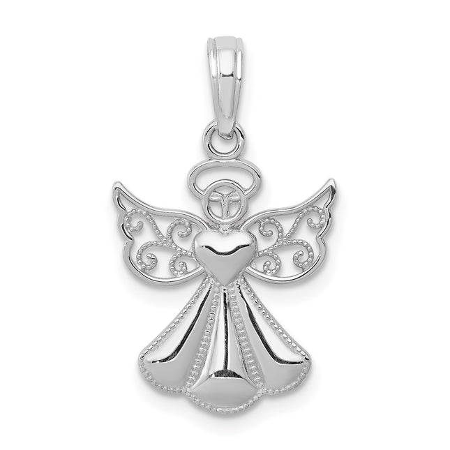 14k White Gold Pendants Style D4420W - Classique Jewelry Inc.