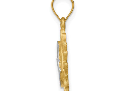 14K gold cross pendant, alternate view