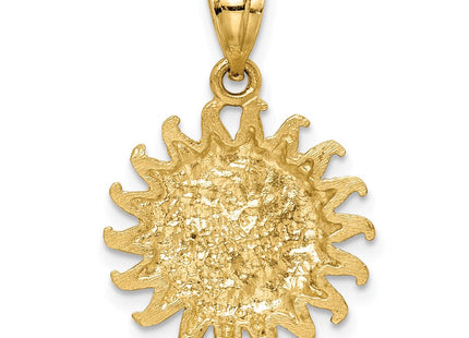 14K gold cross pendant, another view