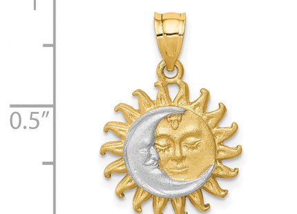 14k Yellow & Rhodium Pendants Style D4447 - Classique Jewelry Inc.