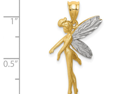 14k Yellow & Rhodium Pendants Style D4450 - Classique Jewelry Inc.