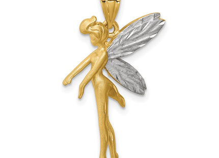 14k Yellow & Rhodium Pendants Style D4450 - Classique Jewelry Inc.