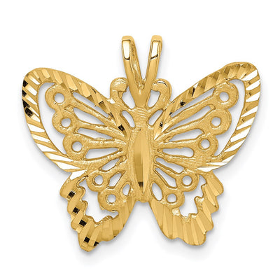 14K gold butterfly pendant