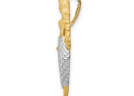 14k Yellow & Rhodium Jewelry Style D4503 - Classique Jewelry Inc.