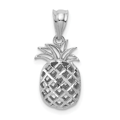 14K white gold pendant
