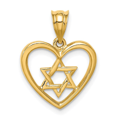 14K gold heart pendant
