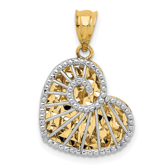 14k Two-tone Pendants Style D4561 - Classique Jewelry Inc.