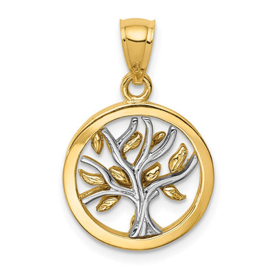 14K gold tree of life pendant