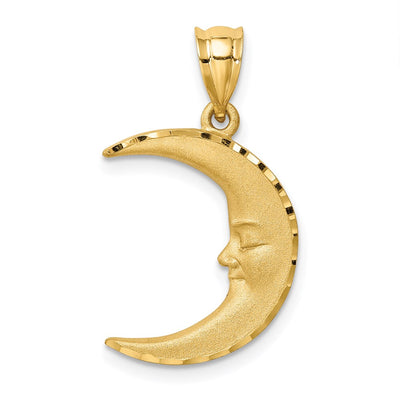 14K gold moon pendant