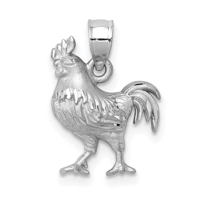 14K white gold pendant
