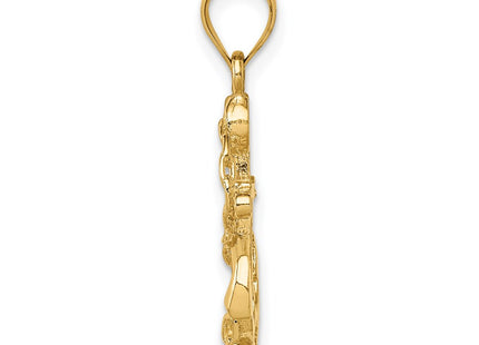 14k Yellow Gold Pendants Style D4602 - Classique Jewelry Inc.