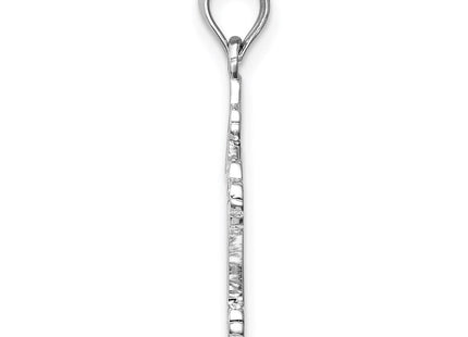 14K White Polished Cross Pendant (Style D4651)