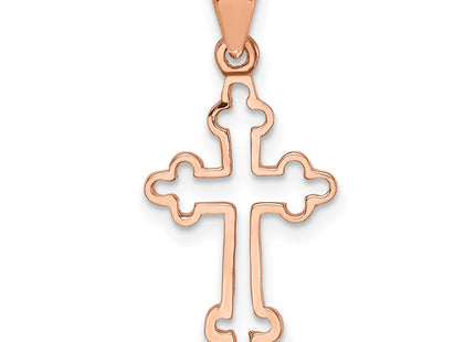 14K rose gold cross pendant