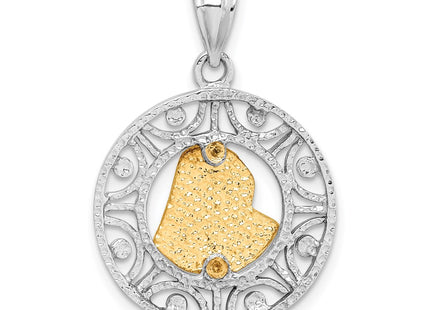 14k Two-tone Pendants Style D4678 - Classique Jewelry Inc.