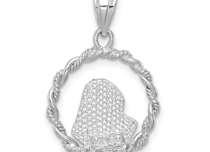 14k White Gold Pendants Style D4681 - Classique Jewelry Inc.