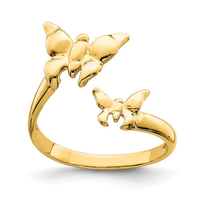 14K gold butterfly ring