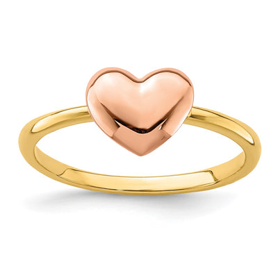 14K gold heart ring