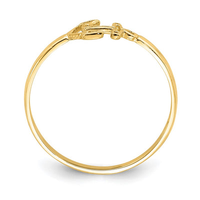 14K Polished Anchor Ring