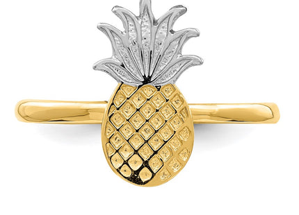 14k Yellow & Rhodium Rings Style D4728 - Classique Jewelry Inc.