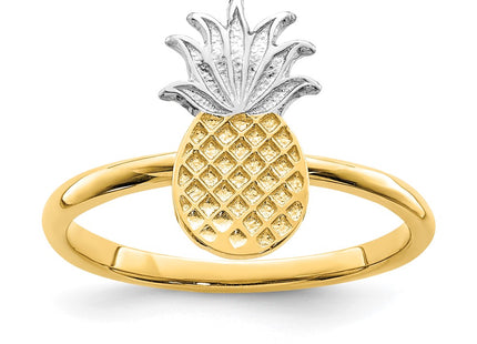14k Yellow & Rhodium Rings Style D4728 - Classique Jewelry Inc.