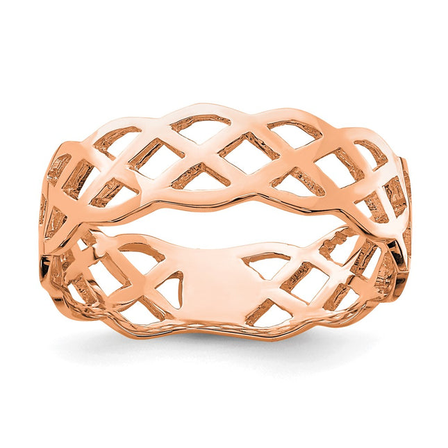 14k Rose Gold Rings Style D4733 - Classique Jewelry Inc.